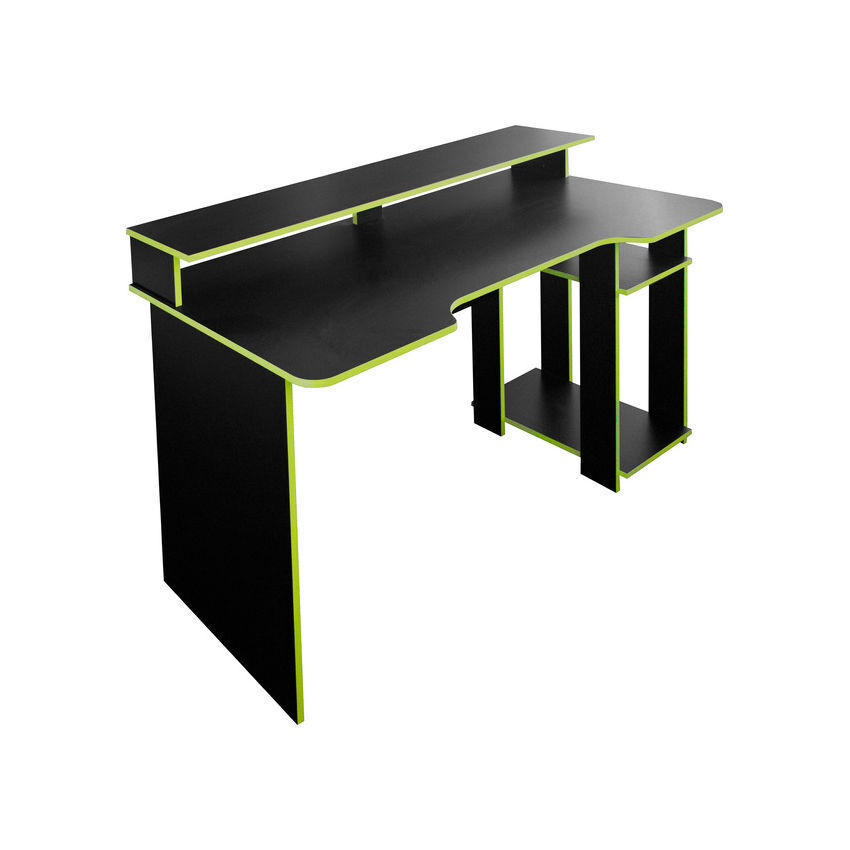 Linx Gaming Monitor Desk - Black / Green (Photo: 2)